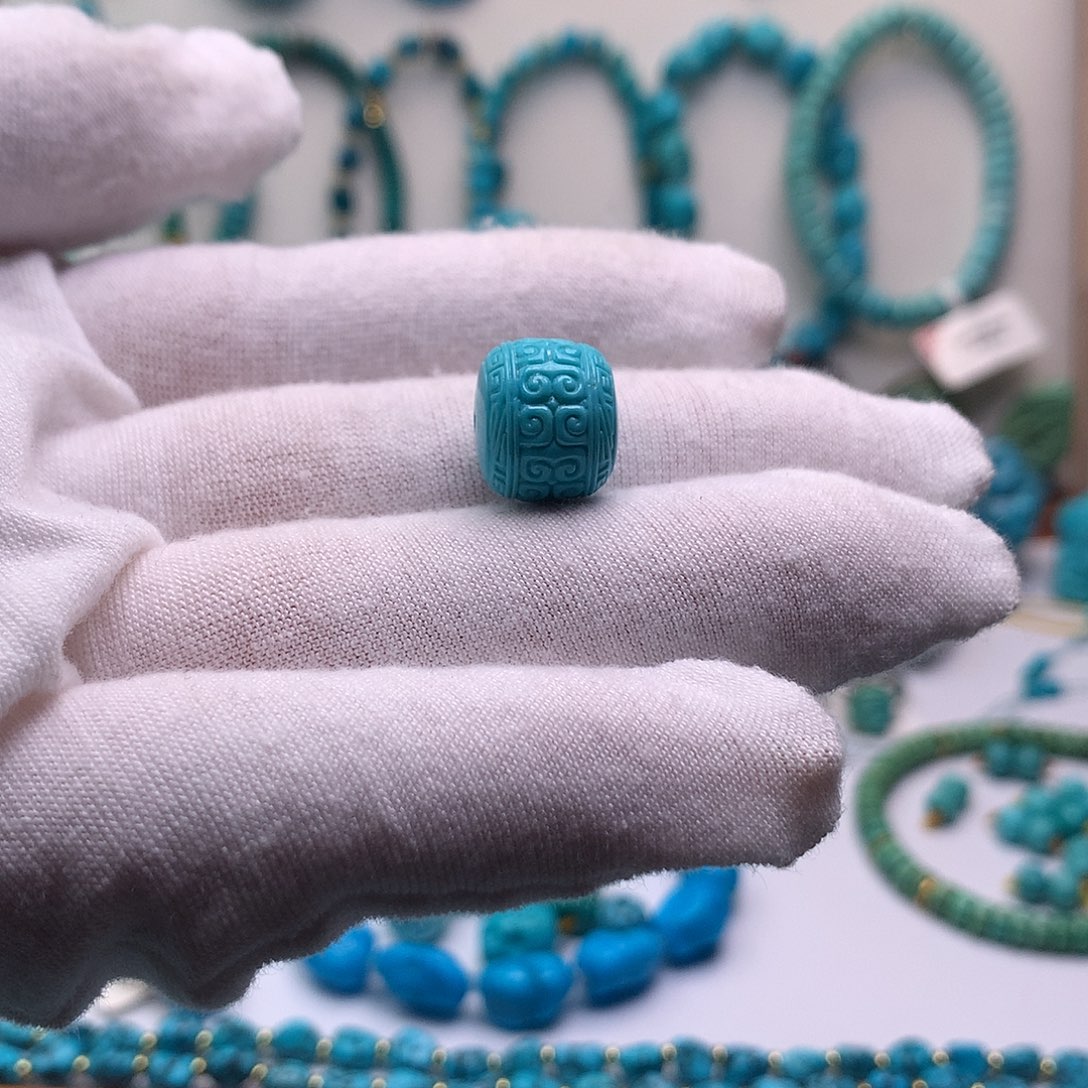 绿松石未镶嵌珠宝奇石12.6mm