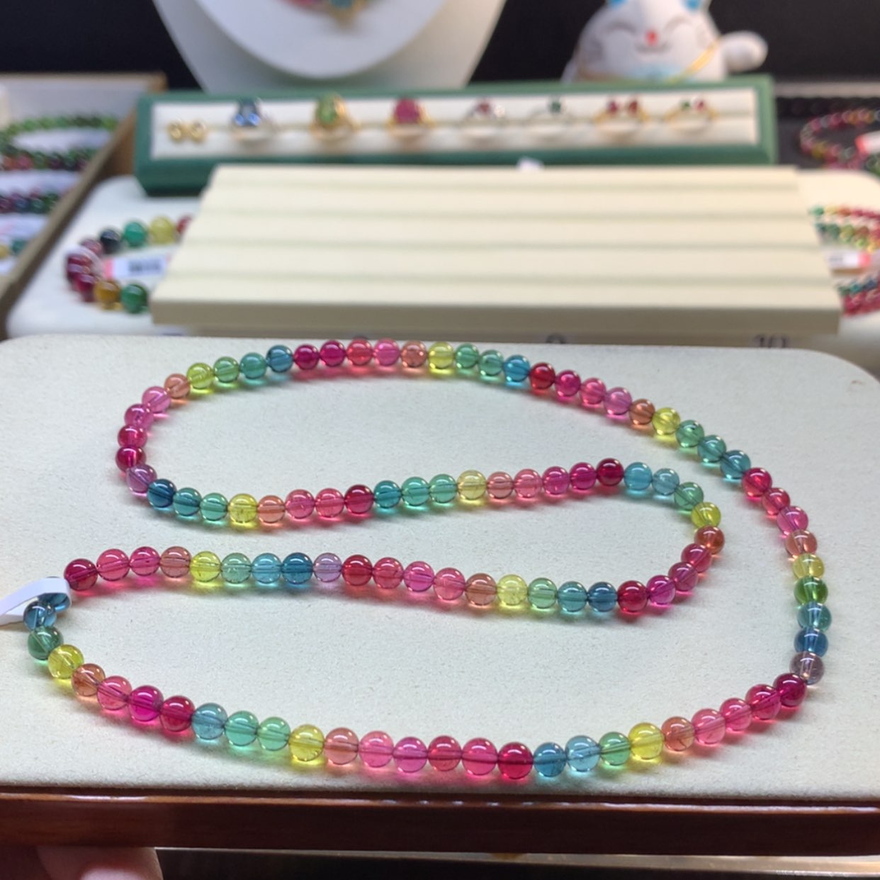 【闪购商品】碧玺手串未镶嵌艳丽彩虹色标5.3mm