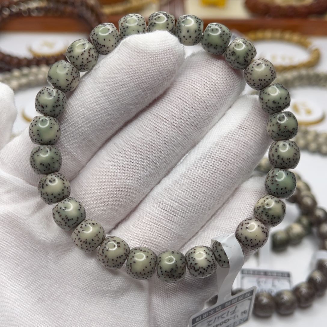 星月菩提手串9/8绿幽灵公主半壁江山侧留白