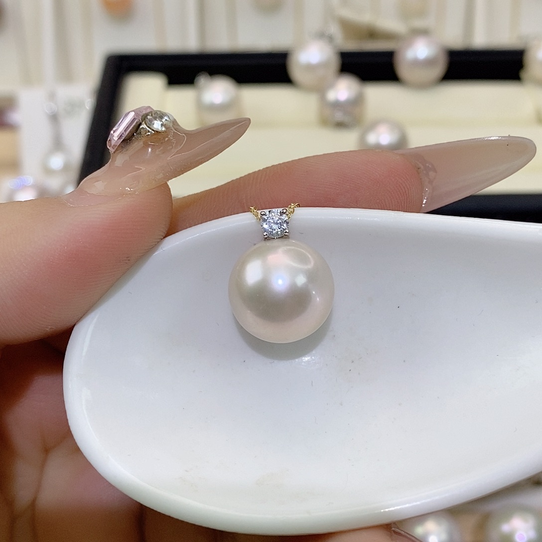 淡水珍珠颈饰银S925镶嵌