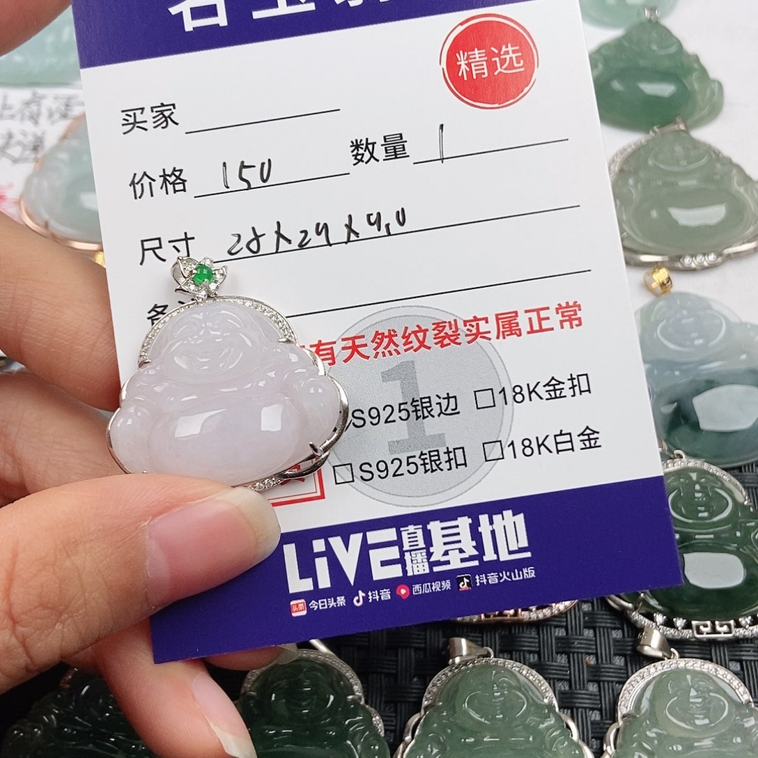 翡翠银S925镶嵌颈饰