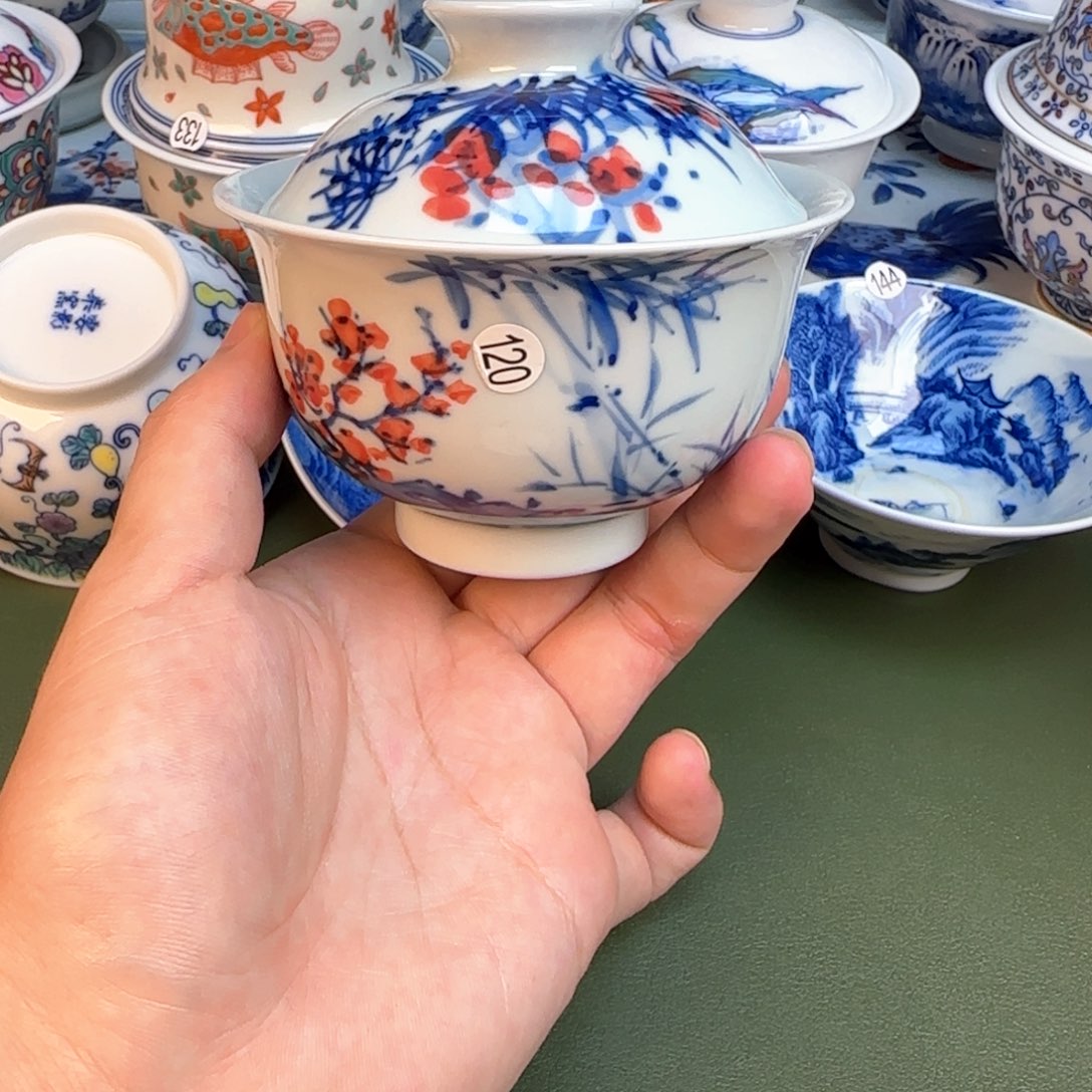 彦祖纯手工手绘茶具120