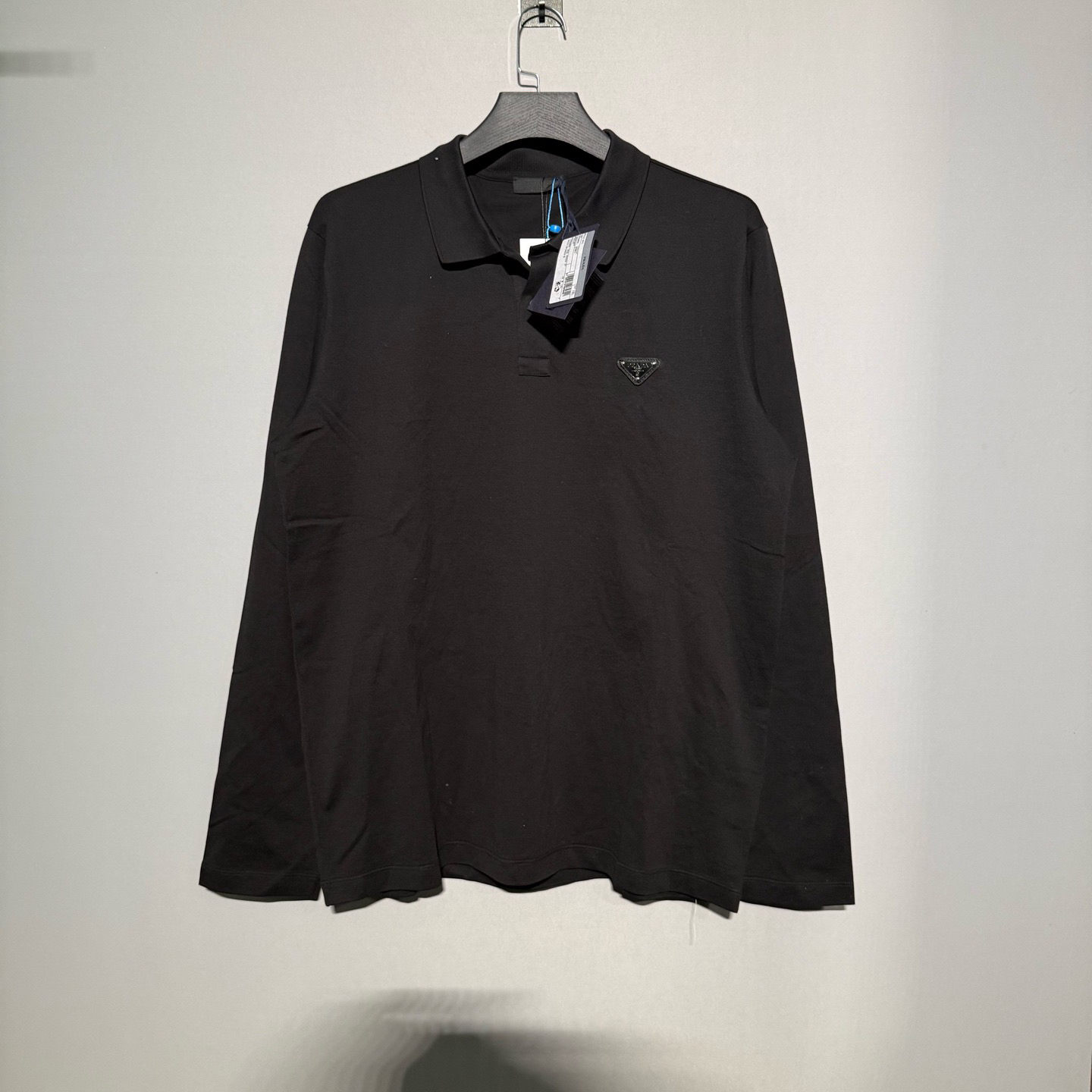 未使用 Prada/普拉达 黑色新款polo长袖XXXL码/未使用/价9800
