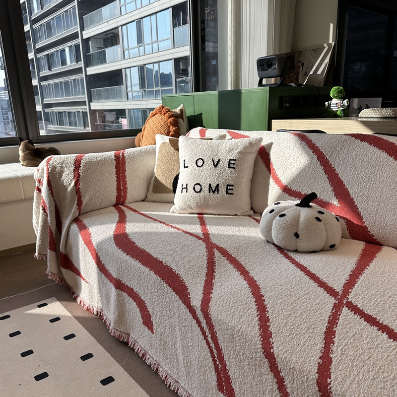【新年红】等风来圣诞新年加厚毛毛纱沙发巾柔软四季通用可机洗