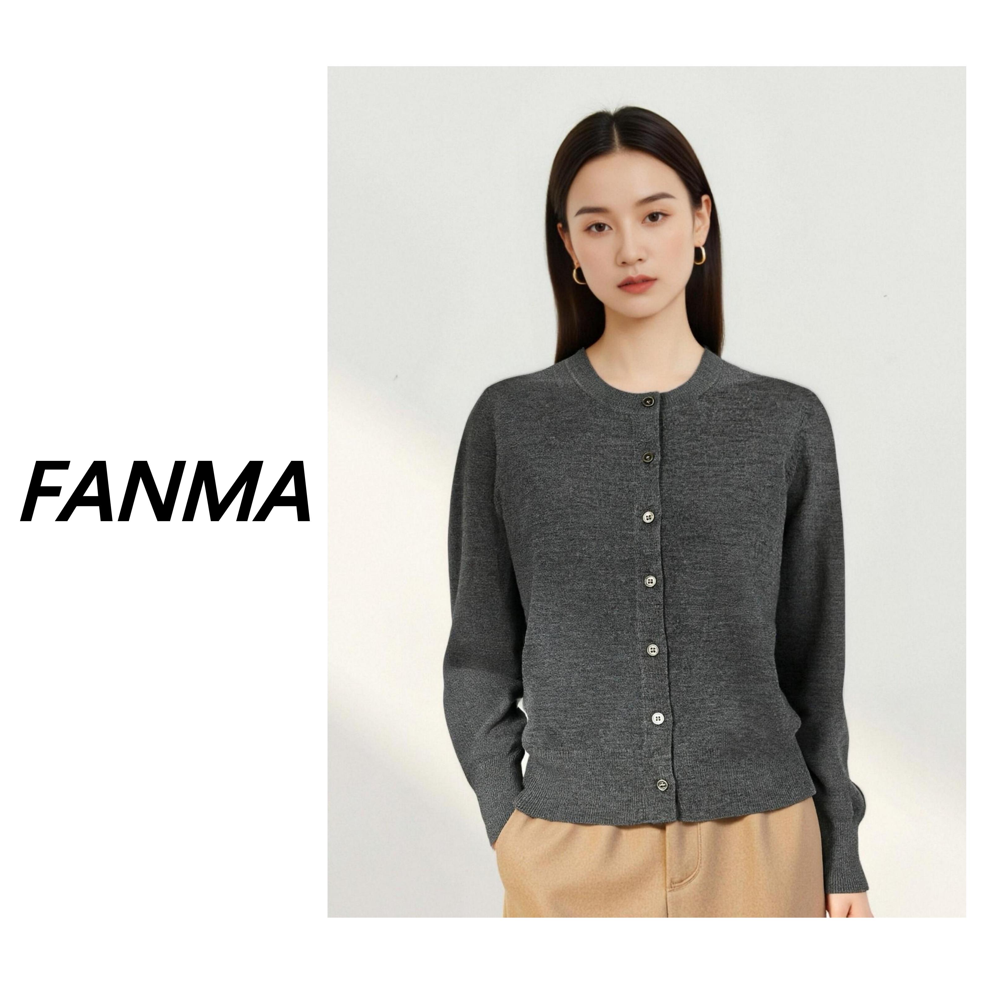 #精纺可机洗羊毛衫# 女士秋冬百搭纯羊毛衫针织开衫 F200-1N5310