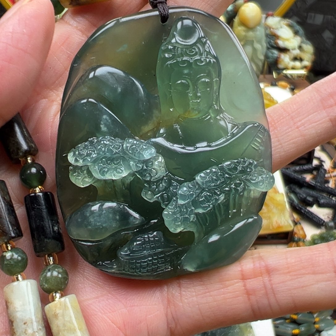 岫玉未镶嵌挂件挂件