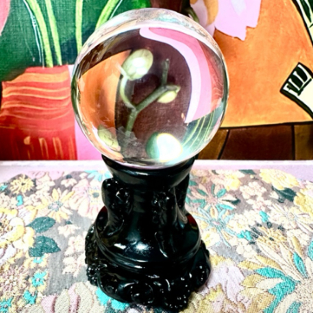 白水晶球57mm3A级超晶体转运球