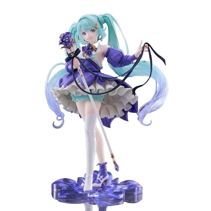 初音未来生日会花朵造型手办模型玩具桌面机箱摆件