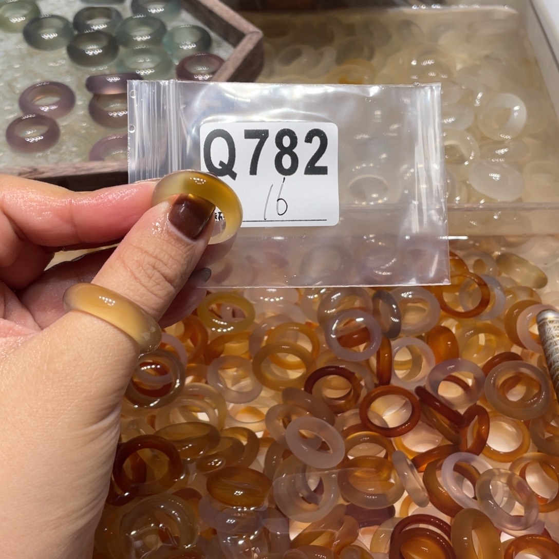 玛瑙/玉髓未镶嵌戒指782