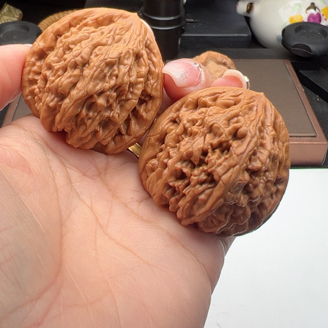 文玩核桃把件虎头王44