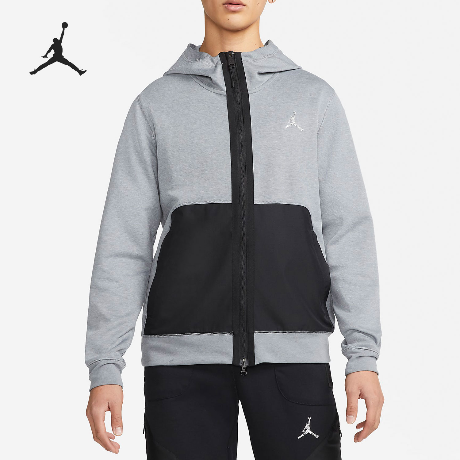 Nike/耐克官方正品JORDAN 当季男子运动拼接针织外套DJ0876-091
