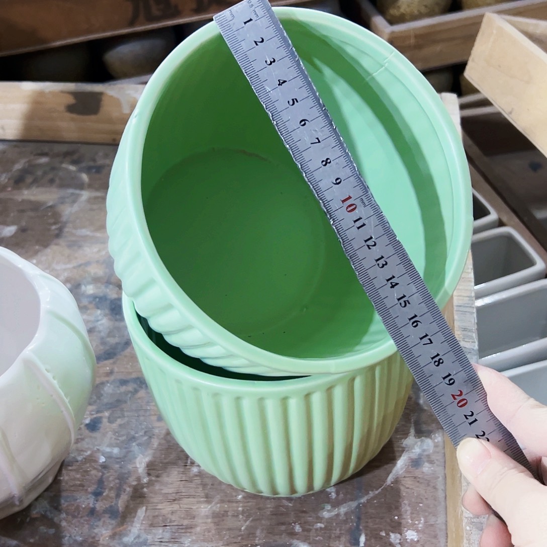 有孔外贸尾单陶瓷花盆10米包邮瑕疵