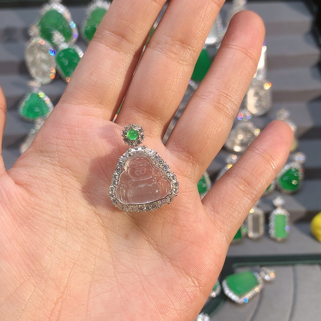 石英质玉颈饰银S925镶嵌