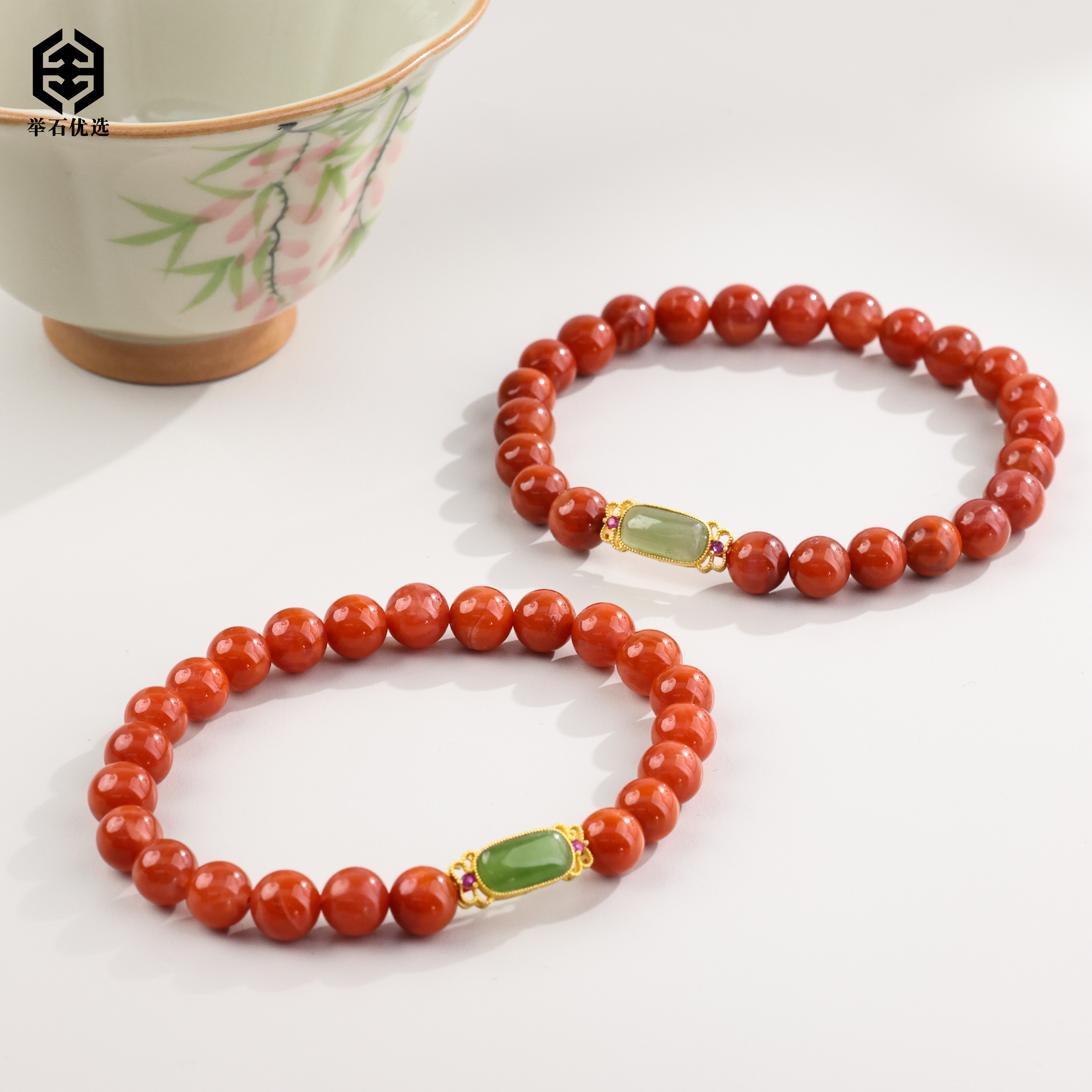 【举石优选】S1223-S1008-52南红玛瑙手串（一件/多样性发/约6mm+）N