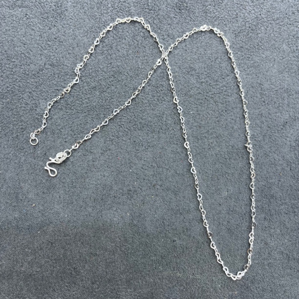 链子足银 足银爱心项链一条-5450