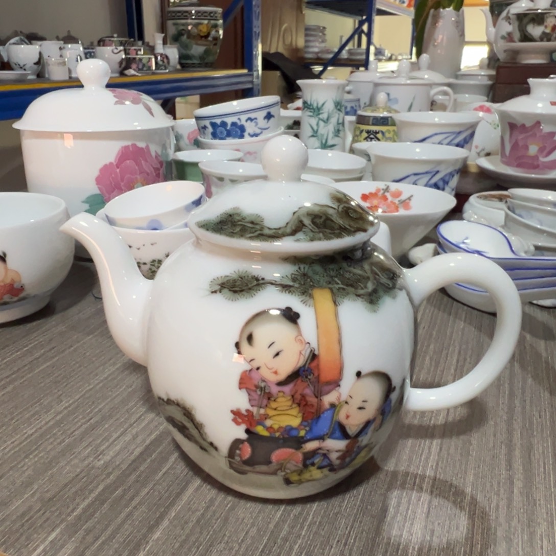 醴陵高温陶瓷炸福利作品手绘