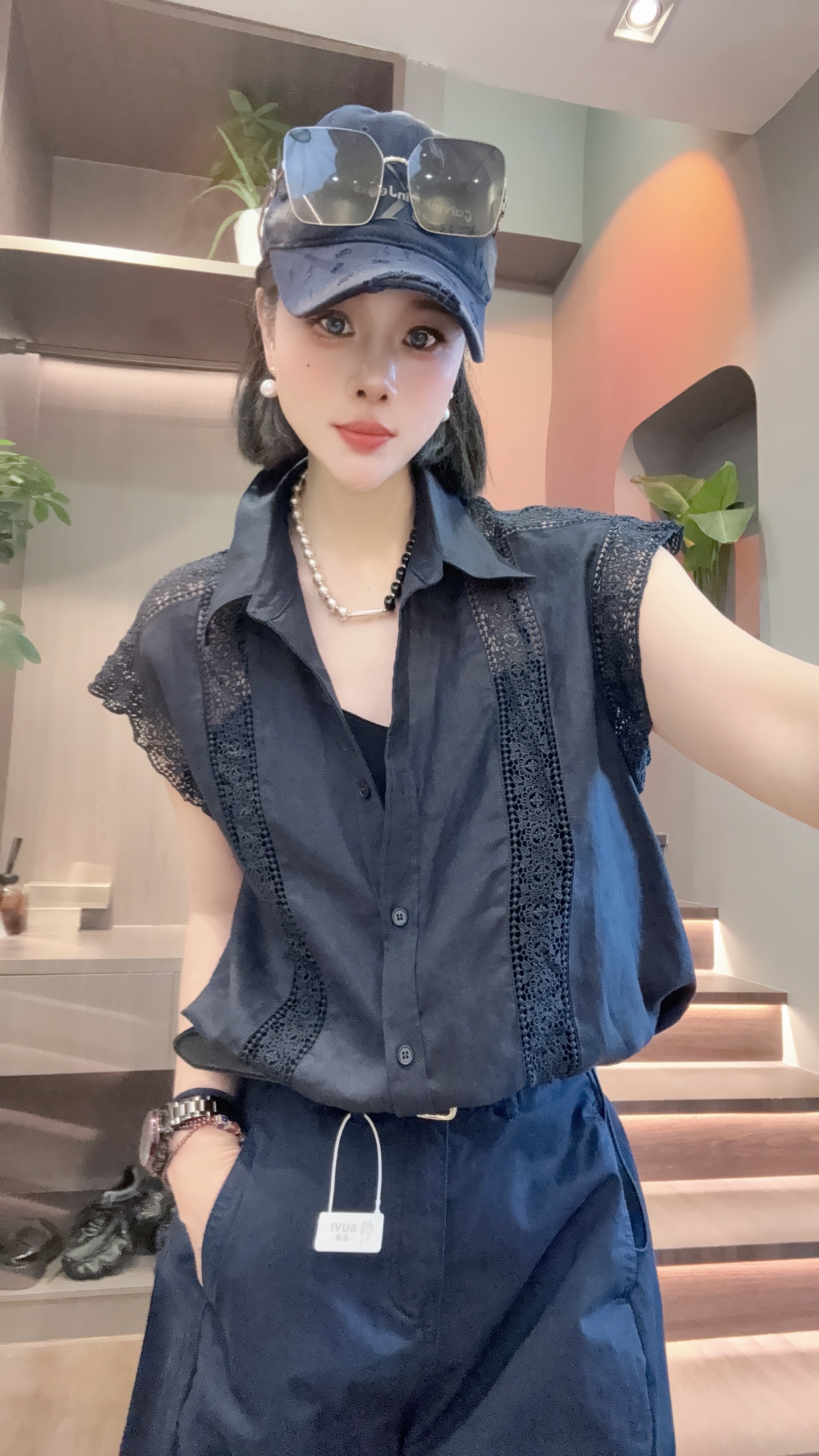 【YUANJIE】欧货南油钩花镂空麻衬衫新款薄款高级感宽松休闲