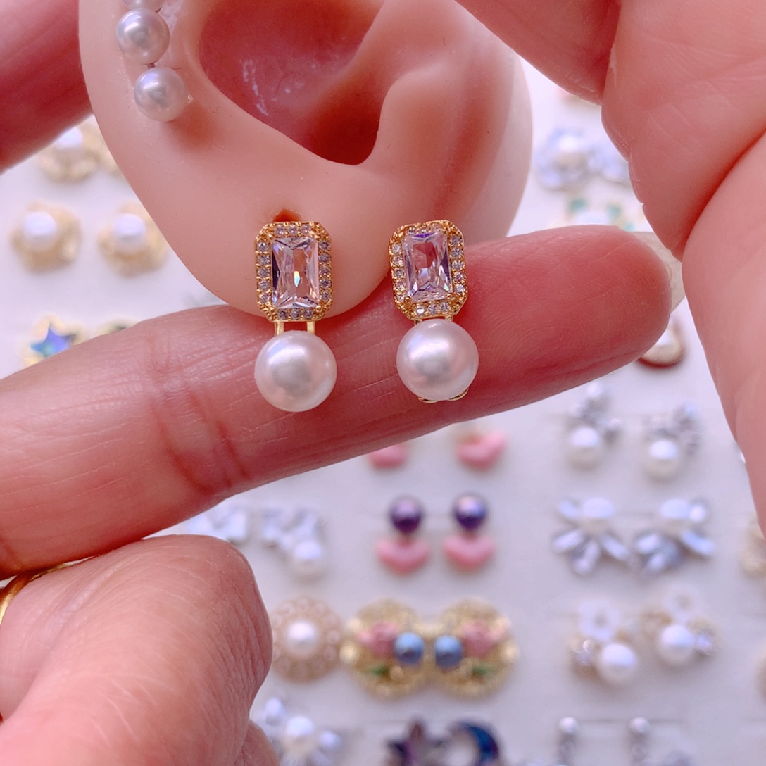 耳饰淡水珍珠合金