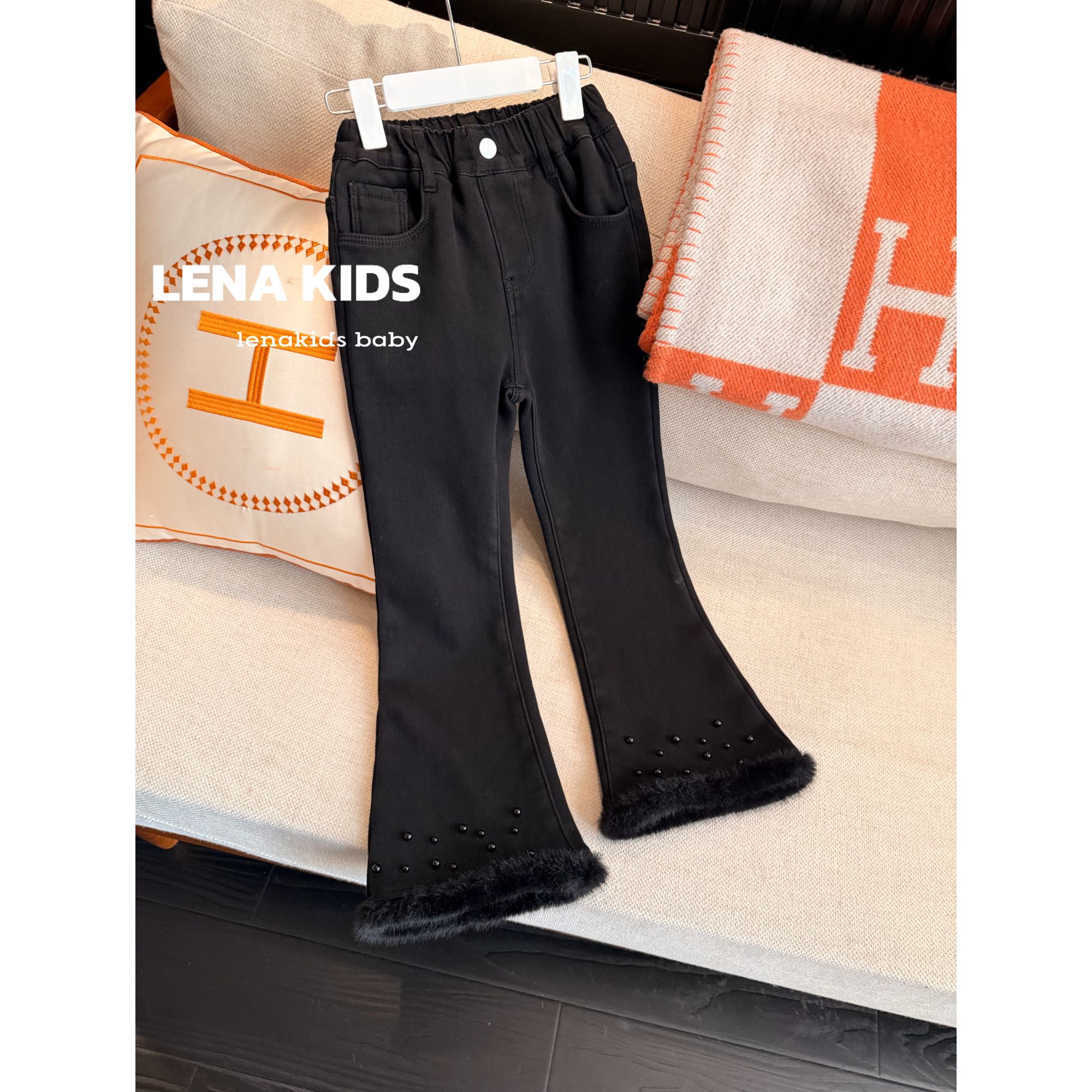 【现货】PP·Twinkle加绒一体绒巨保暖百搭牛仔微喇裤高品质25102809