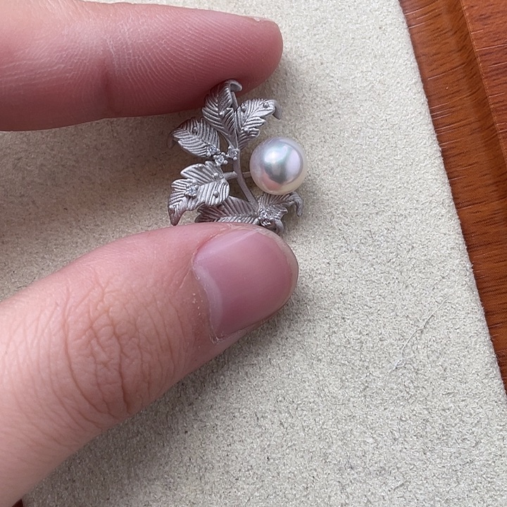 海水珍珠吊坠(不含链)银S925镶嵌