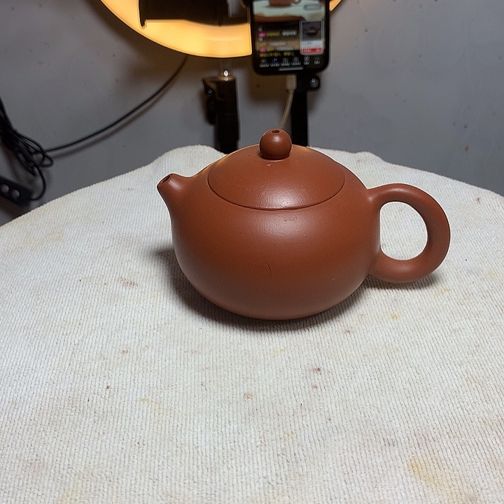 朱泥大红袍手工制作原矿紫砂壶