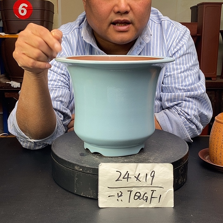 紫砂花盆货号一只TQGF1