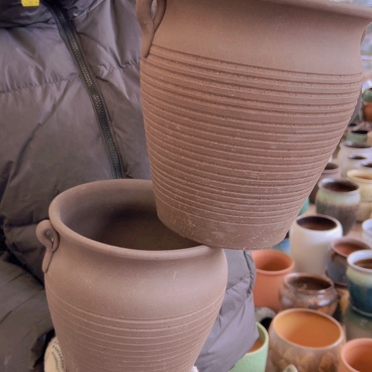 紫砂花盆高21口19————