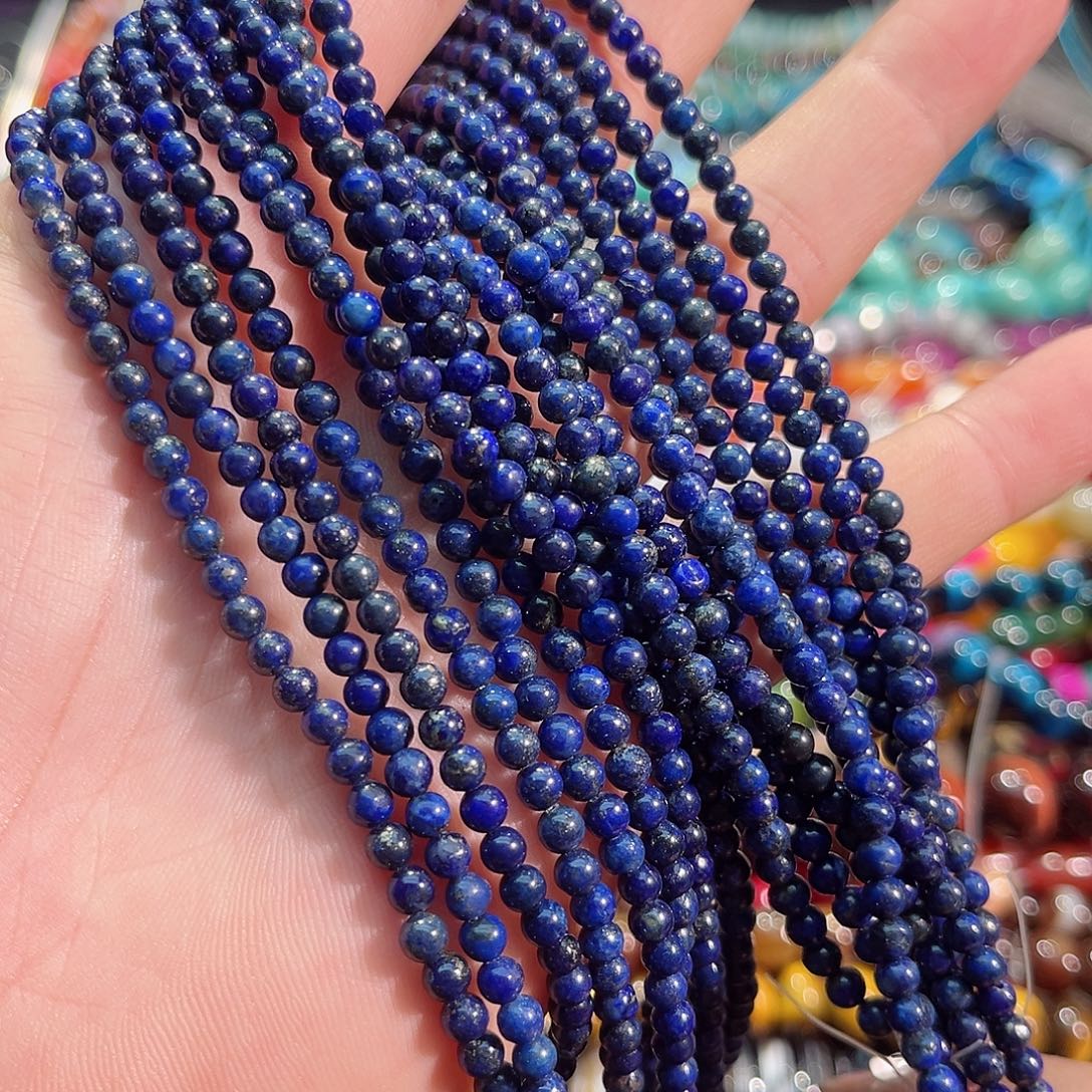 玛瑙/玉髓合金珠宝半成品青金一条4mm