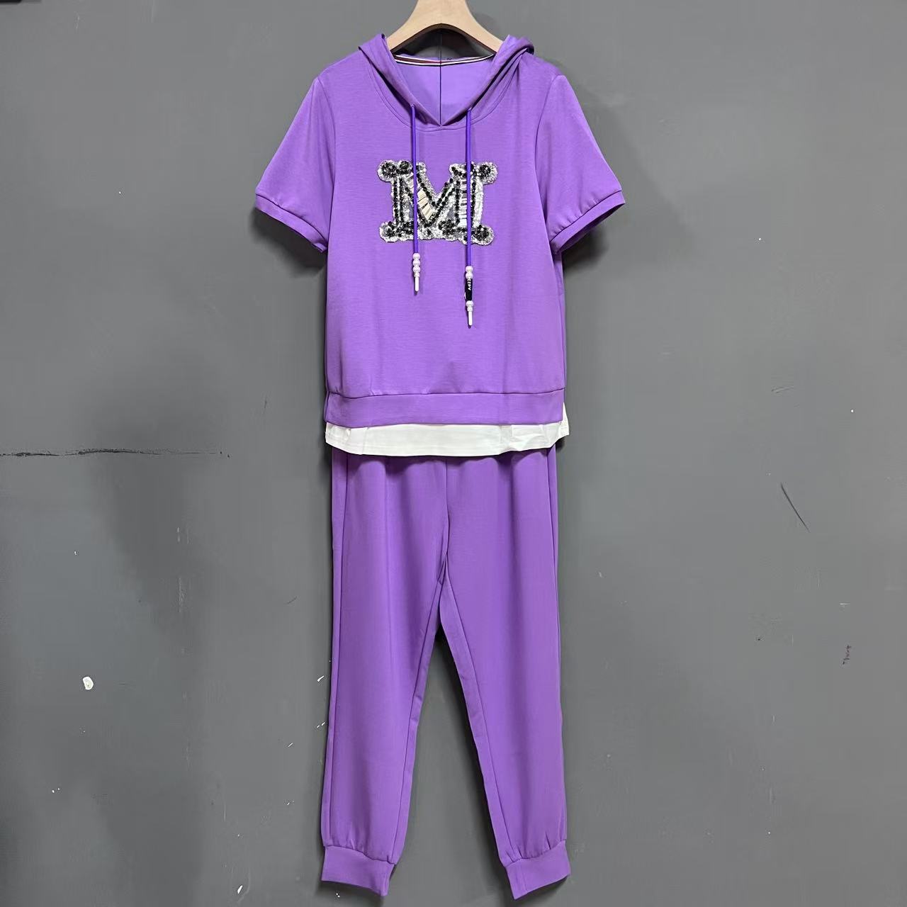 新品女装显瘦百搭韩版时尚休闲运动套装525