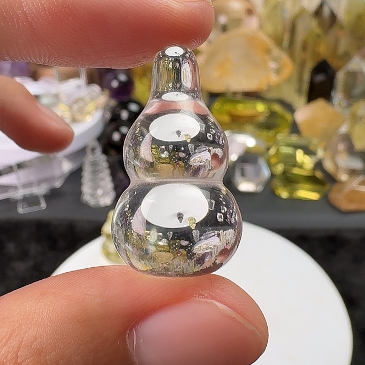 未镶嵌珠宝半成品水晶蓝针葫芦