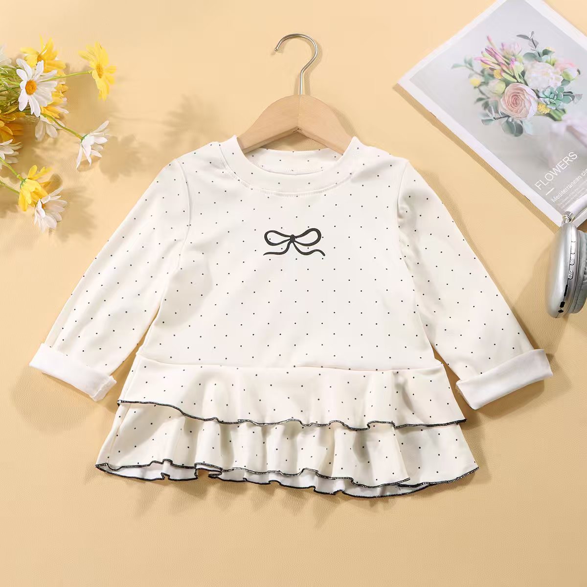 2025新款韩版春秋女童长袖宽松圆领T恤上衣