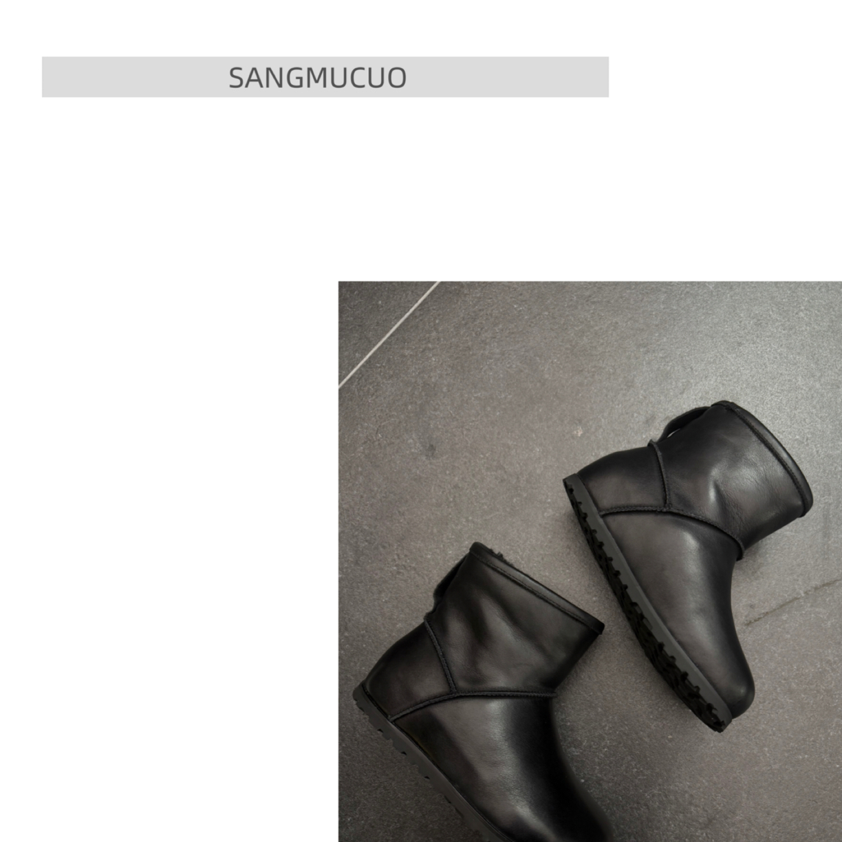 冬季－SMC新款｜内增高加绒保暖高帮真皮厚底防水雪地靴女】