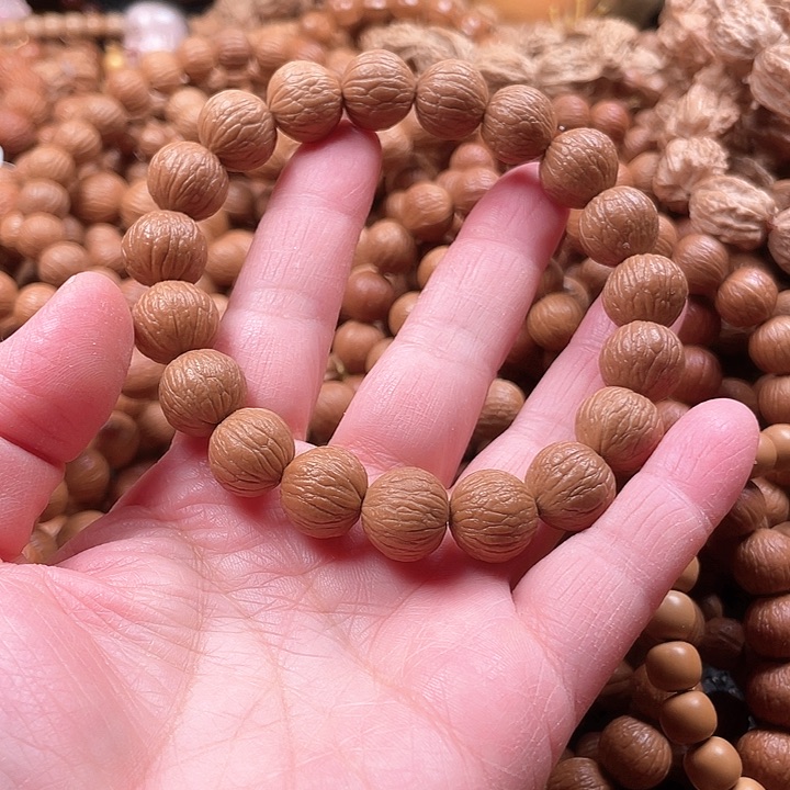 猴头核桃手串1.3+磨盘风羽