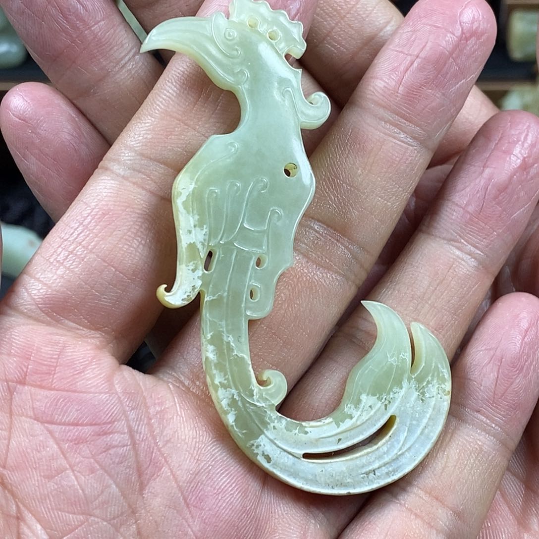 和田玉（糖玉）挂件未镶嵌夷****戈