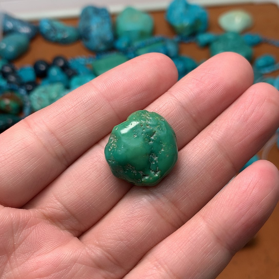 绿松石珠宝奇石未镶嵌汀*