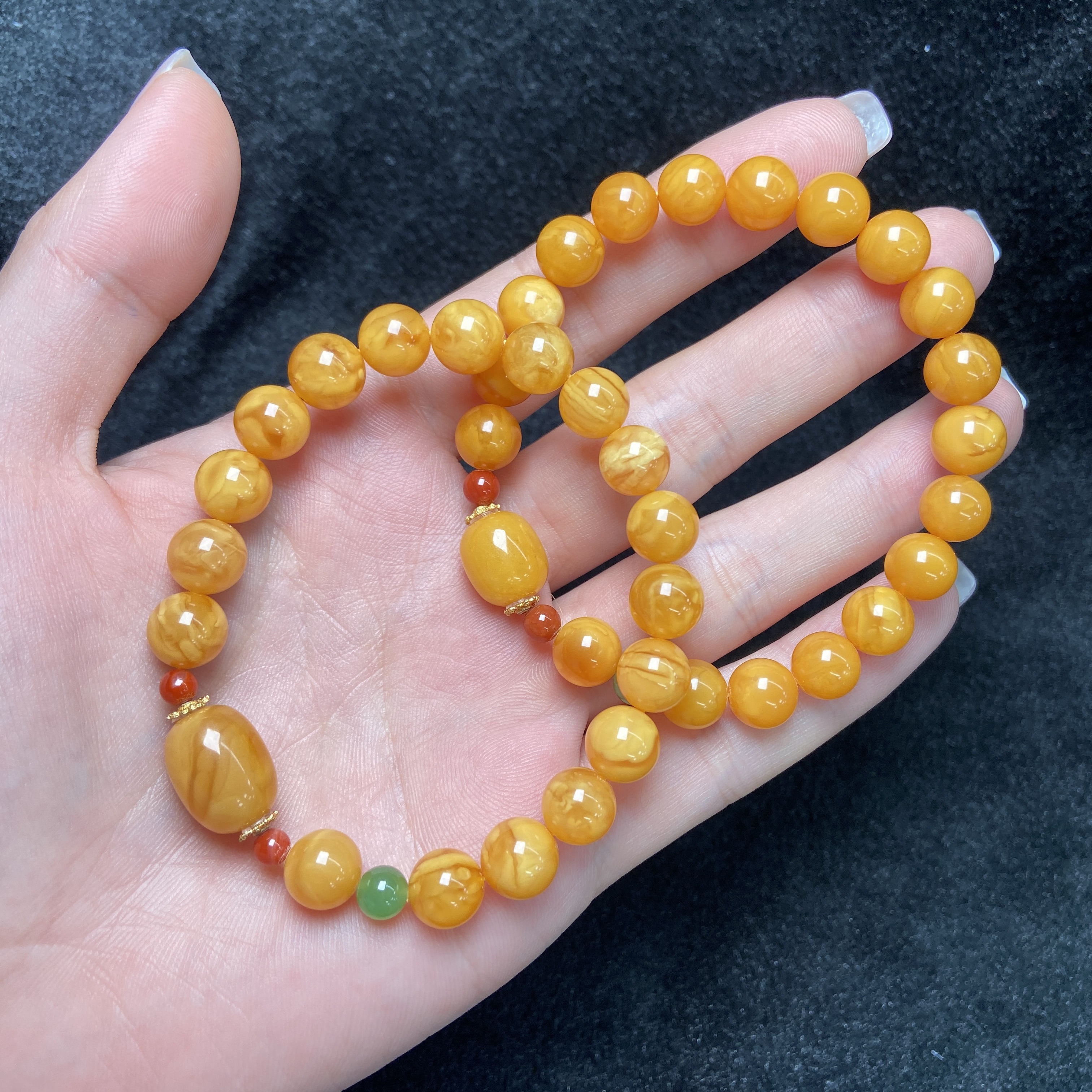 【星浩好物】蜜蜡手串 QT03H604【多样性发一件】8.5mm+