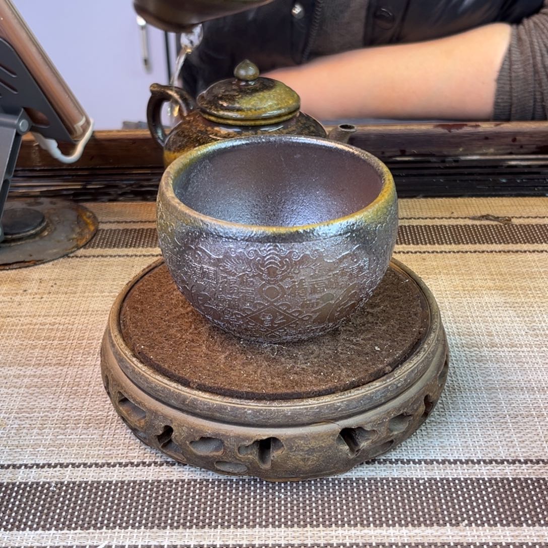 茶壶紫砂底槽清柴烧180cc