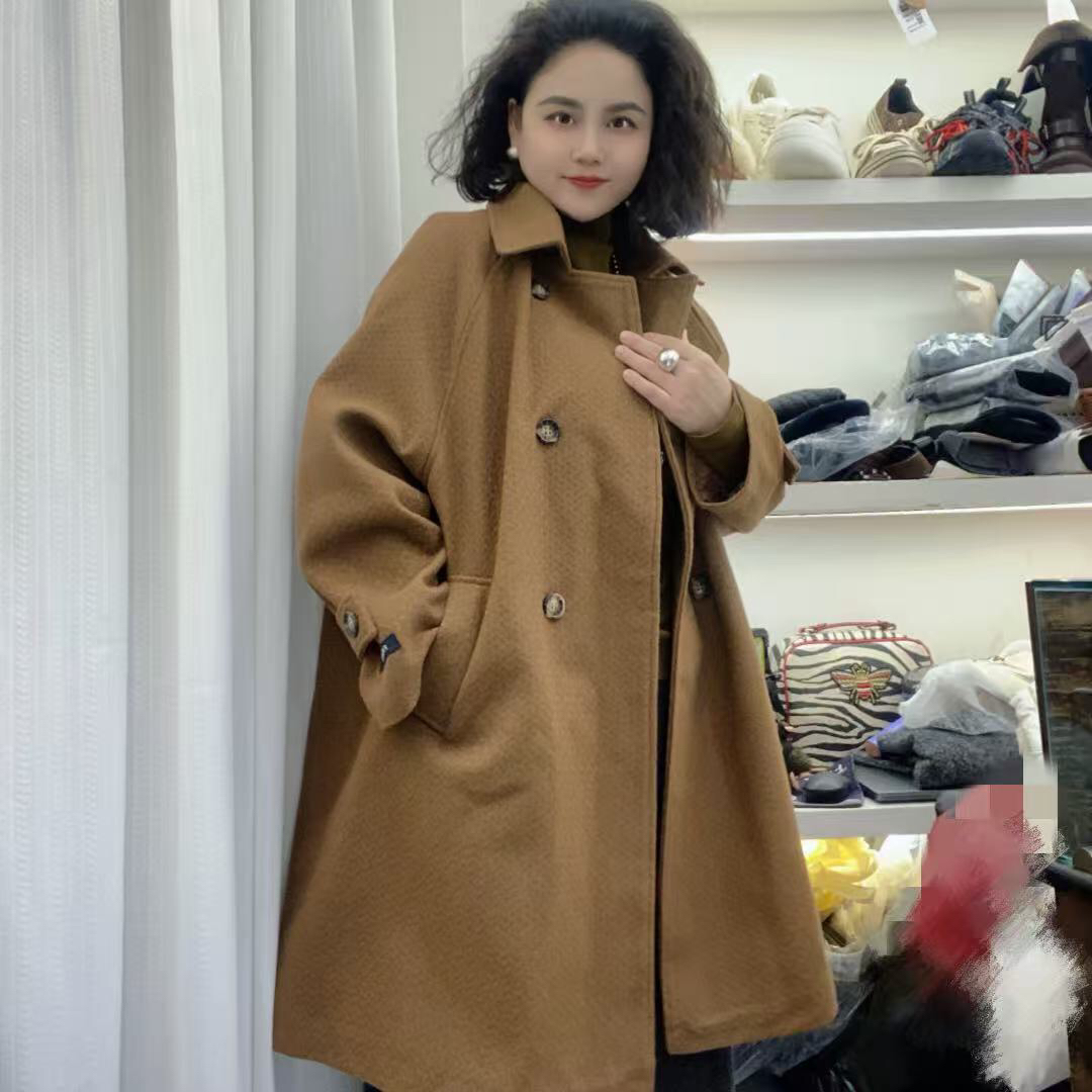 韩版中长款时尚毛呢大衣