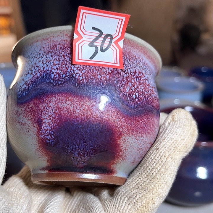 瓷片钧瓷手工艺品杯子