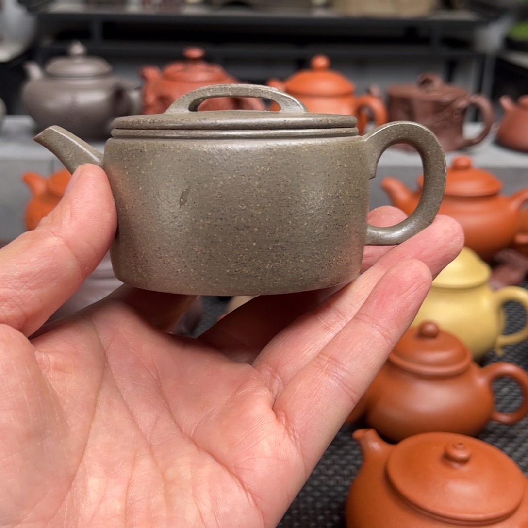 紫砂茶壶晓*紫砂艺术茶具套装蟹克青