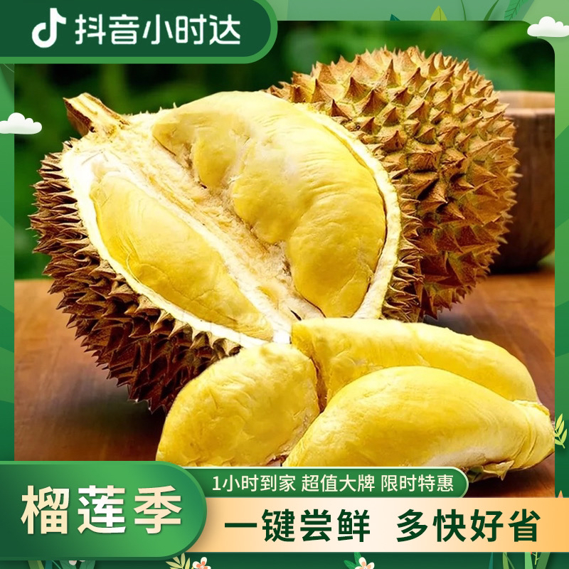 （现开特价果1~1.5斤微湿/湿包）正宗泰国进口新鲜榴莲 核小 无售后金枕泰国
