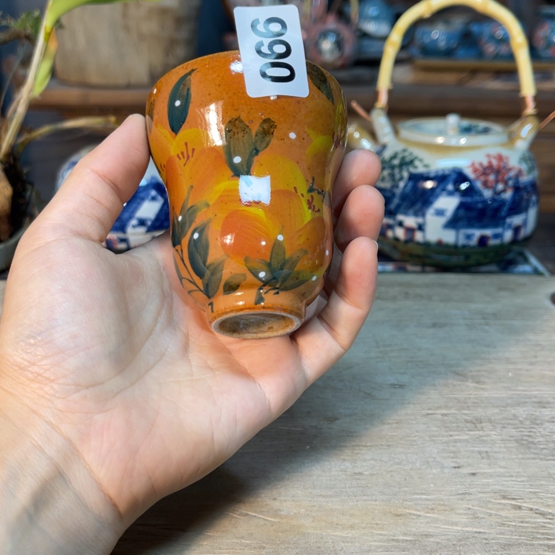 壶素浅陶瓷手工手绘