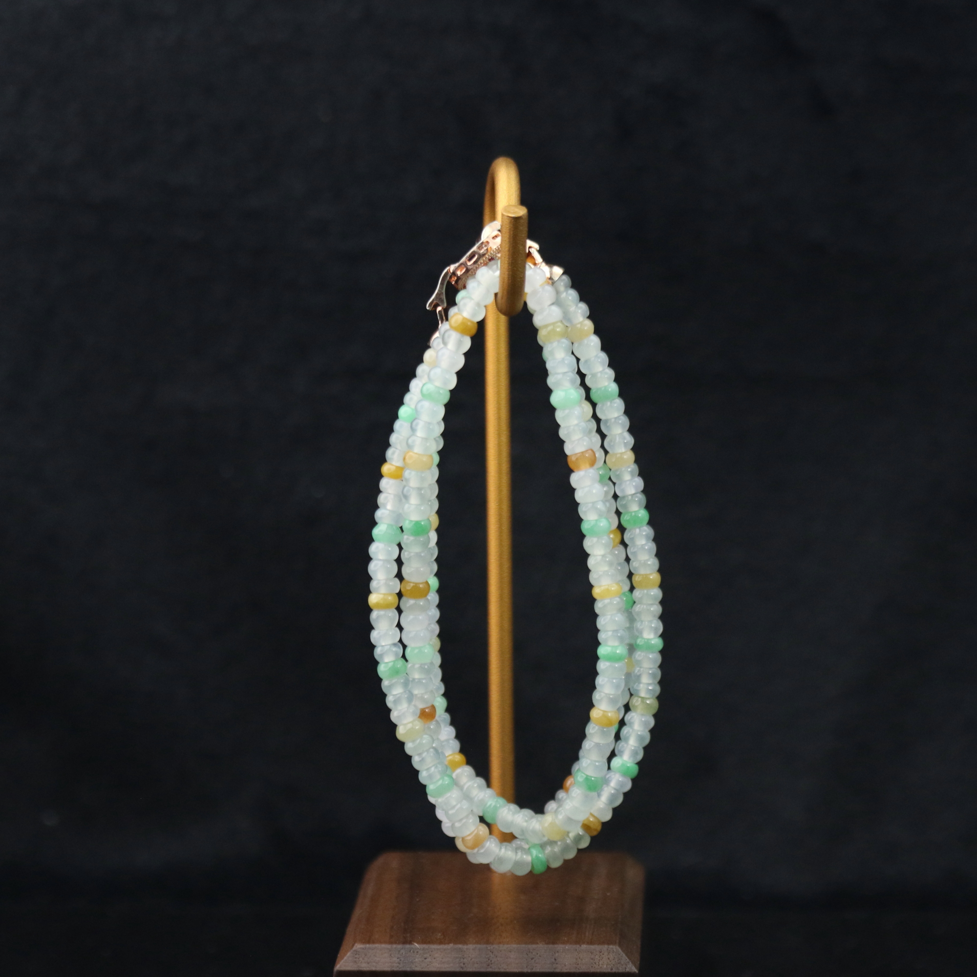 6天然缅甸A货双彩珠链/200107/北京中保拍卖