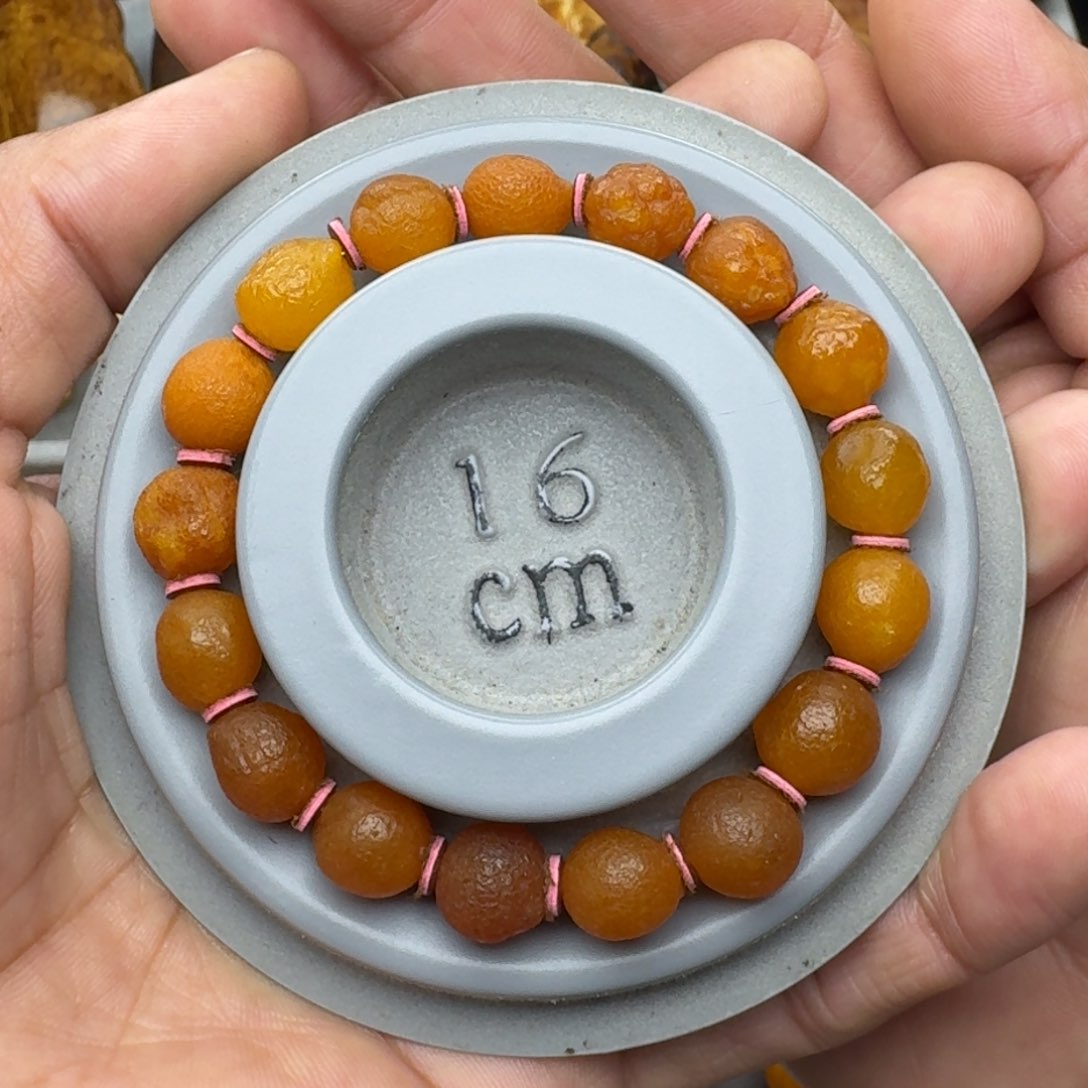 未镶嵌蜜蜡珠宝奇石柚*天然蜜蜡海飘手串