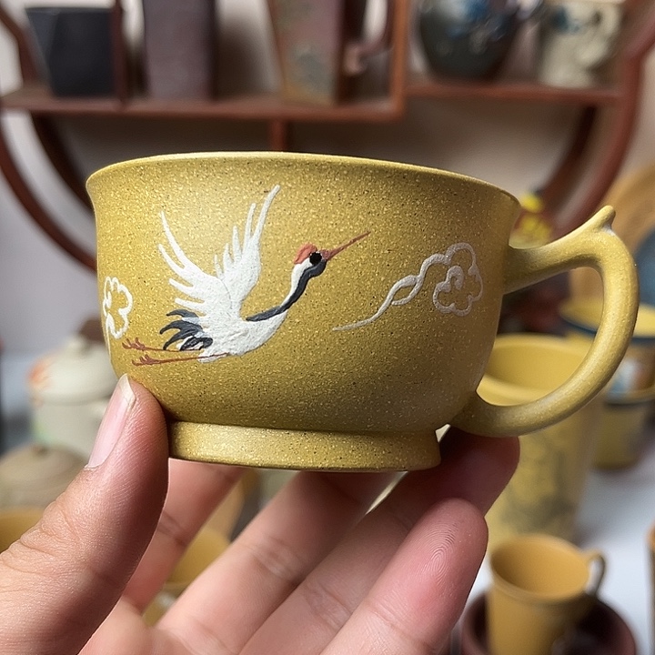 茶杯紫砂文淘紫砂主人杯高端茶器