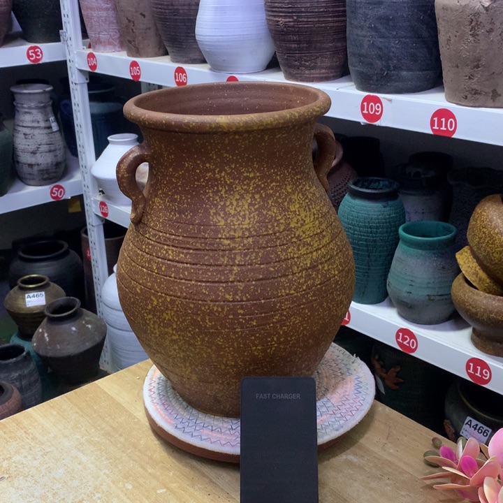 【闪购商品】红陶粗糙盆默认打孔高30口19
