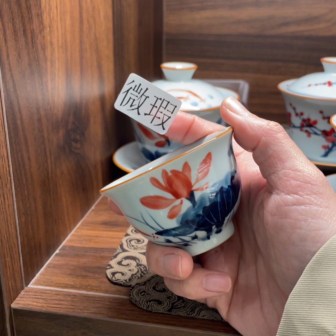 微瑕釉下彩纯手绘