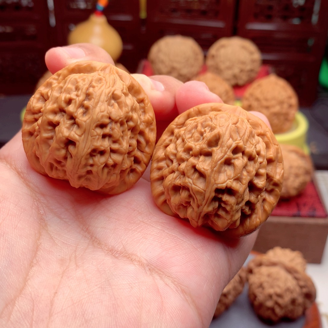 文玩核桃把件红锦鲤39尺寸/16号