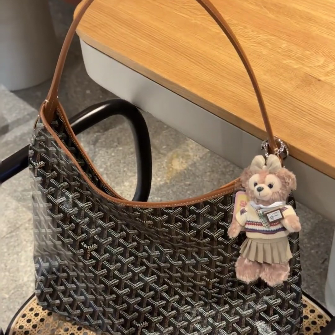 未使用 Goyard 全新未使用戈雅 棕色灰色黑色老花hobo腋下托特包 