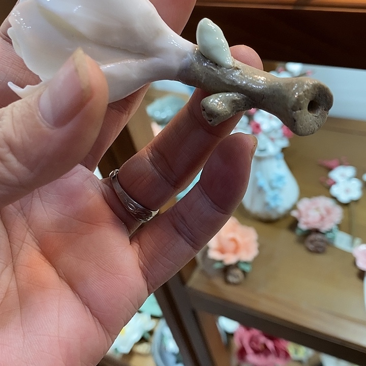 瓷片纯手工陶瓷花摆件1